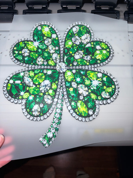 🖤diamond 4 leaf clover DTF transfer🖤